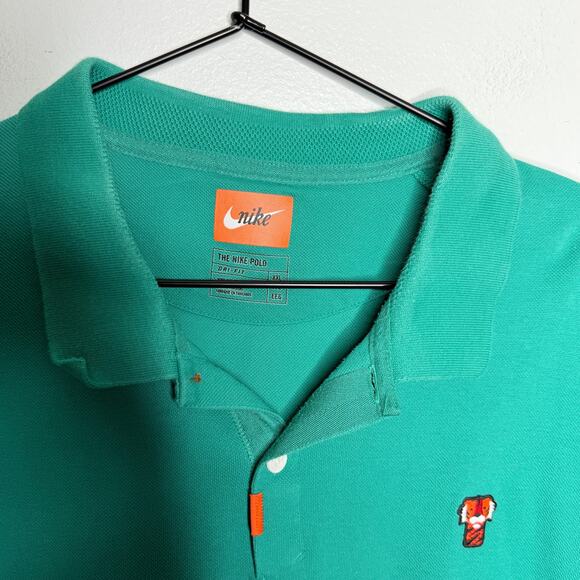 Nike Tiger Woods Frank Polo Shirt Mens XXL Neptune Green Masters Golf - Picture 2 of 10